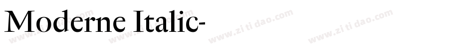 Moderne Italic字体转换